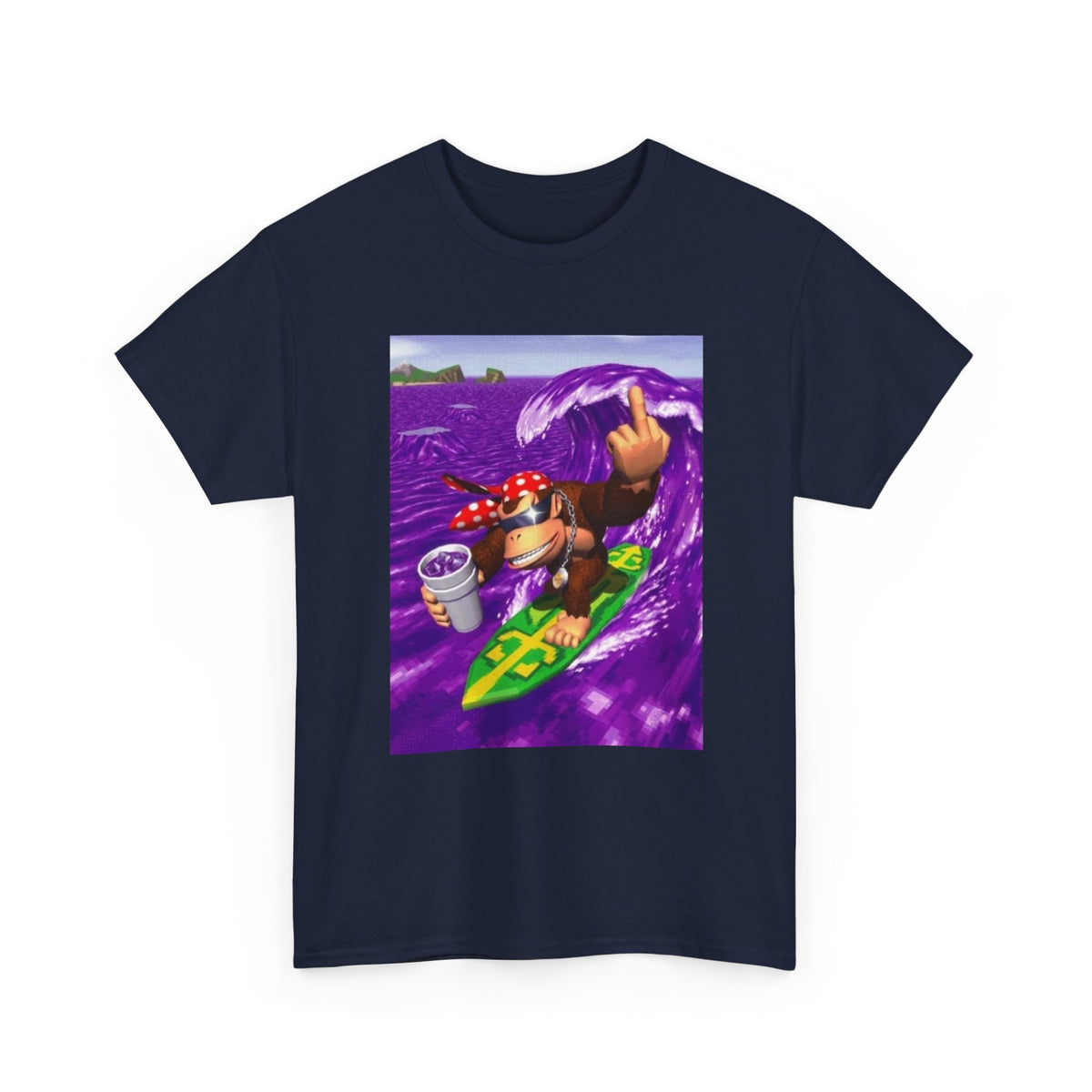Diddy Kong Surfing Purple Wave Tee