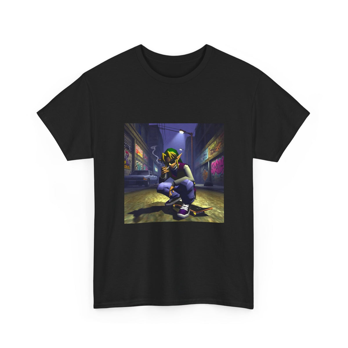 Streetwise Elf Smoking In Alley Tee