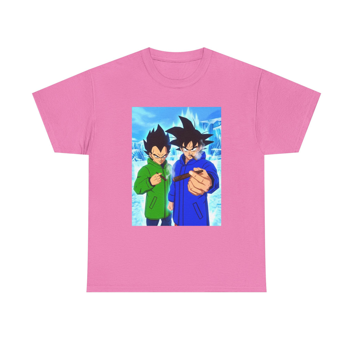 Goku and Vegeta Chilling, Smoking Blunts Tee