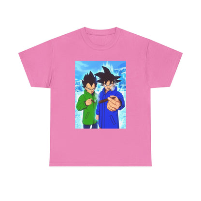 Goku and Vegeta Chilling, Smoking Blunts Tee