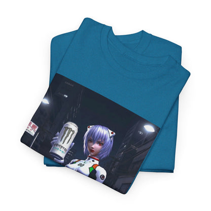 Rei Ayanami Holds Monster Energy In City
