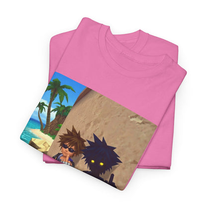Sora And Shadow Flipping Off On Beach