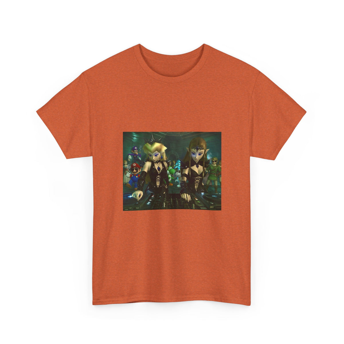 Princess Peach and Zelda DJing with Friends Tee