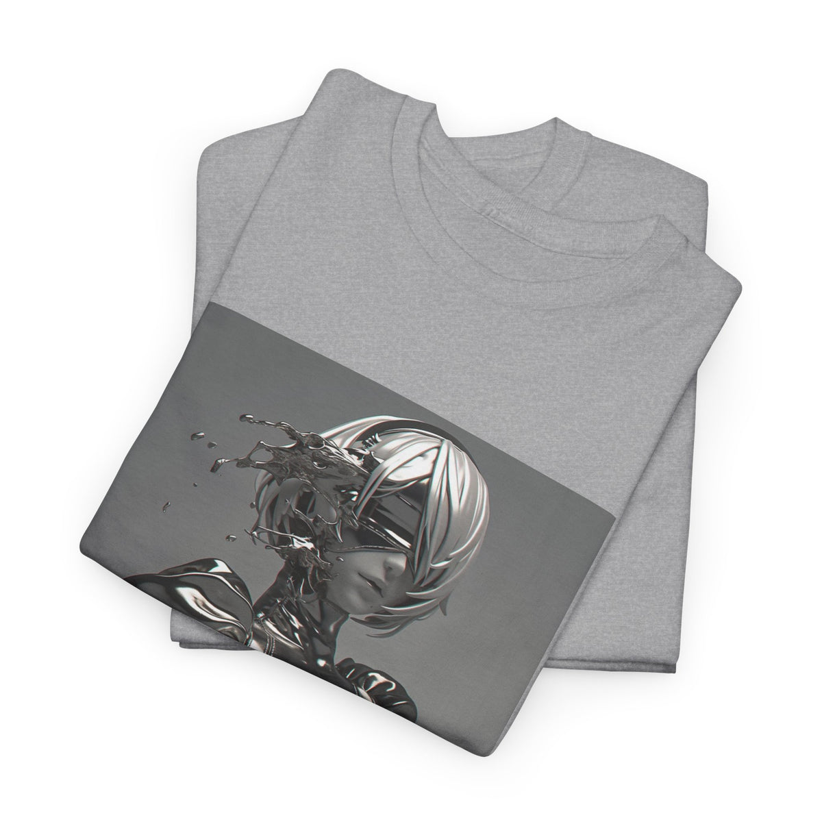 Liquid Chrome Abstract Tee