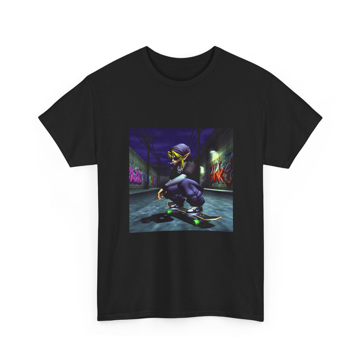 Edgy Link Skater Smoking Alley Tee