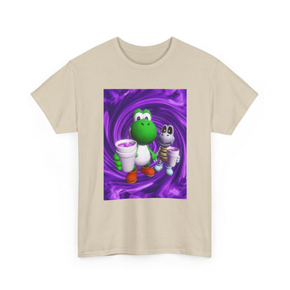 Yoshi And Dry Bones Sipping Purple Tee