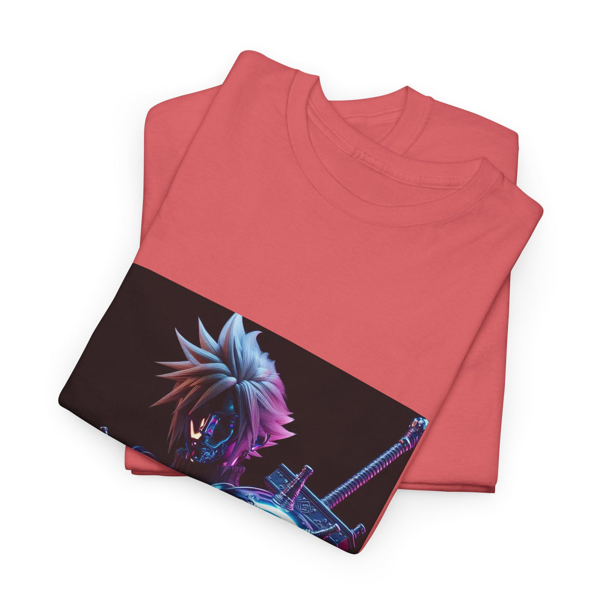 Cyberpunk Warrior With Spiked Hair Tee