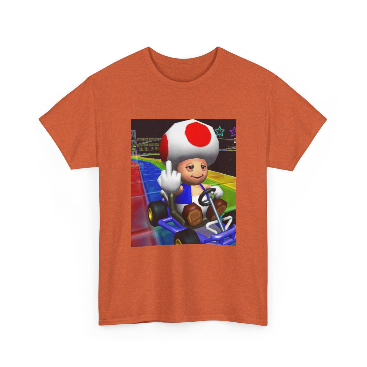 Stoned Toad Driving Kart Flipping Bird