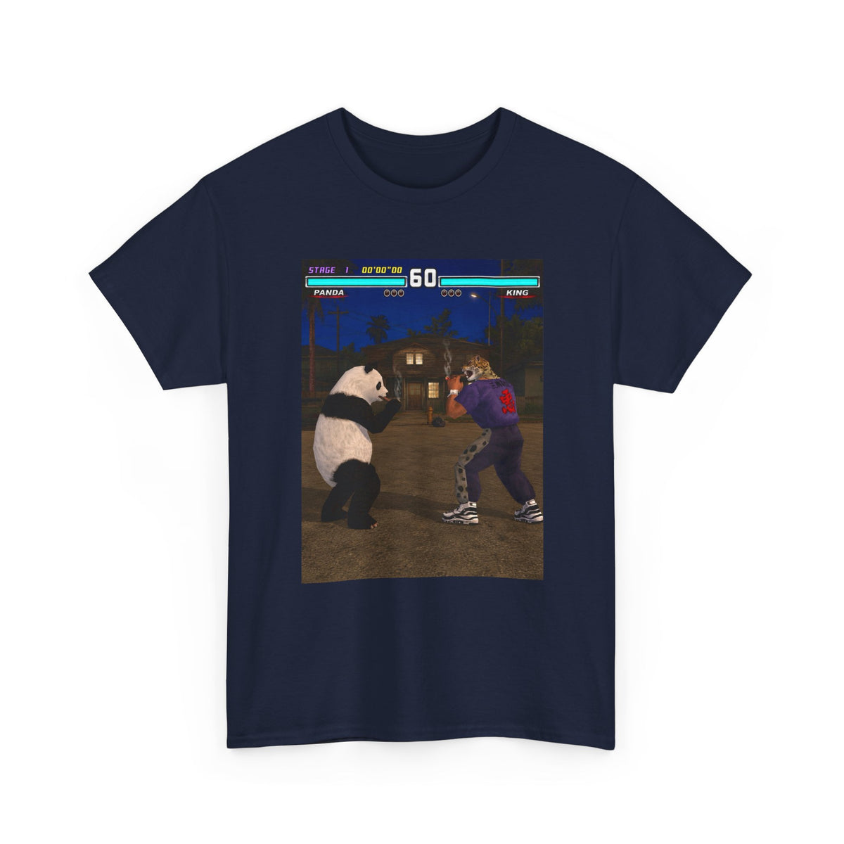 Panda And King Smoking Cigars Street Fight Tee
