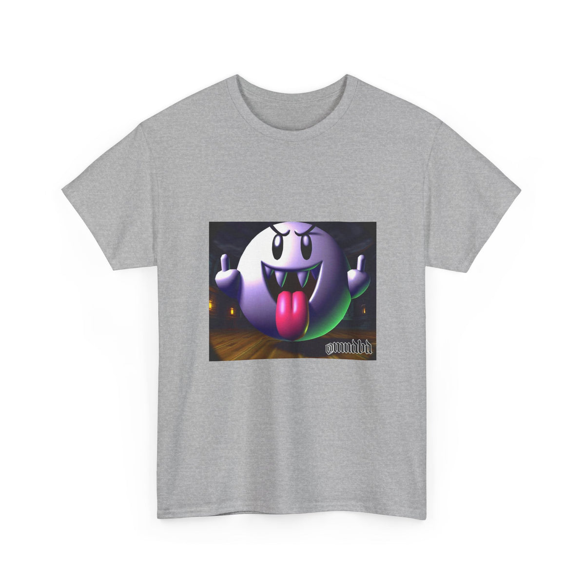 Edgy Ghost Flipping The Bird Tee