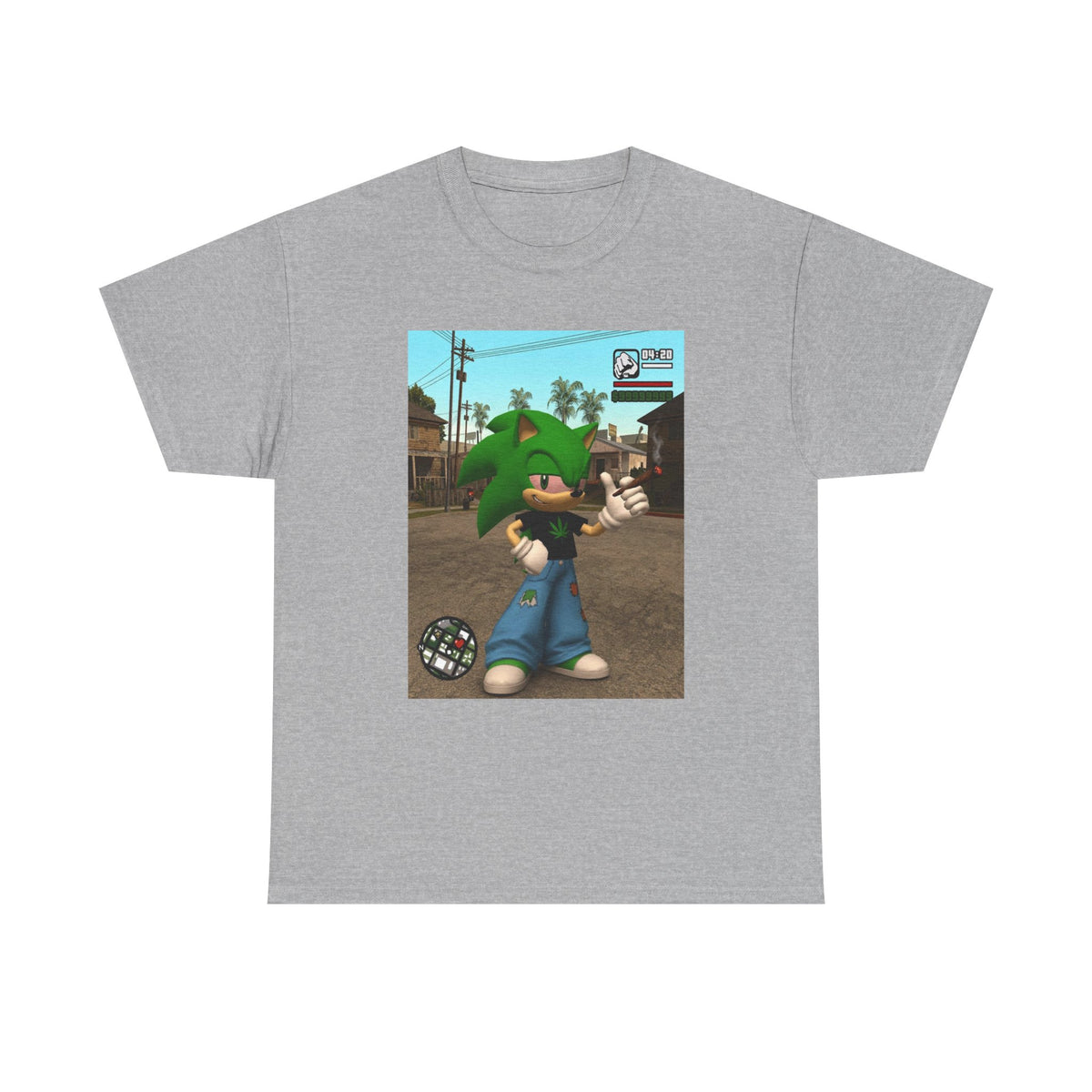 Stoned Green Hedgehog Blazing In Grove Street