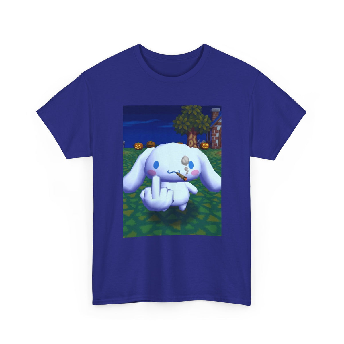 Cinnamoroll Smoking Blunt Flipping Bird Tee
