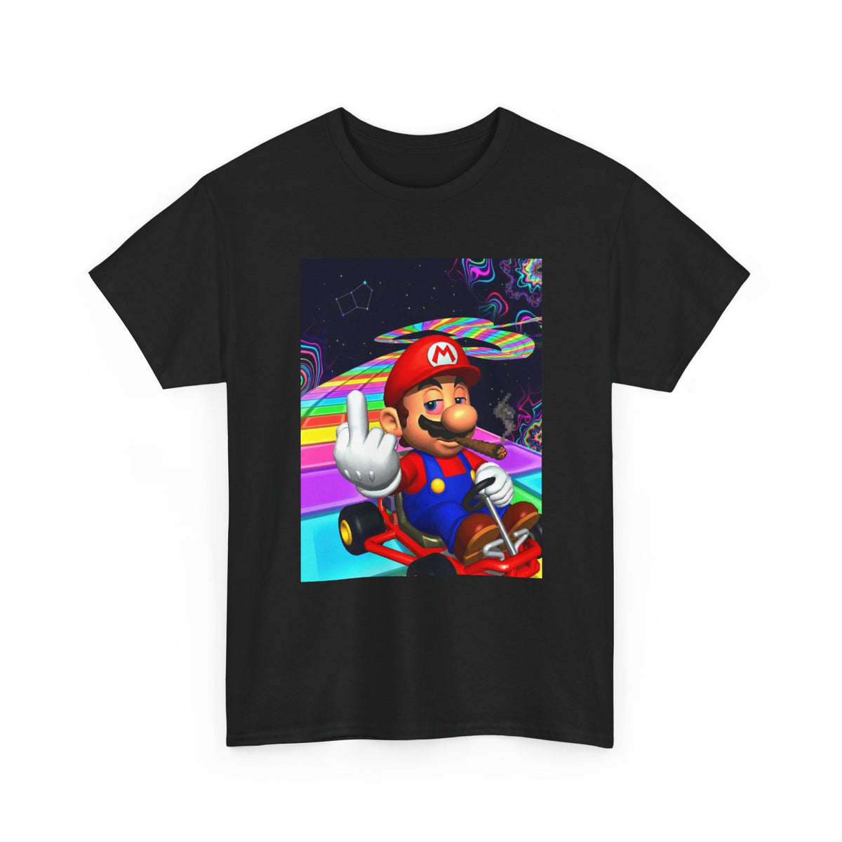 Stoned Plumber Flipping Off On Rainbow Road