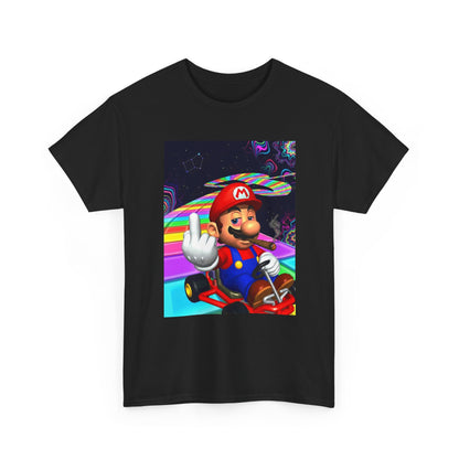 Stoned Plumber Flipping Off On Rainbow Road