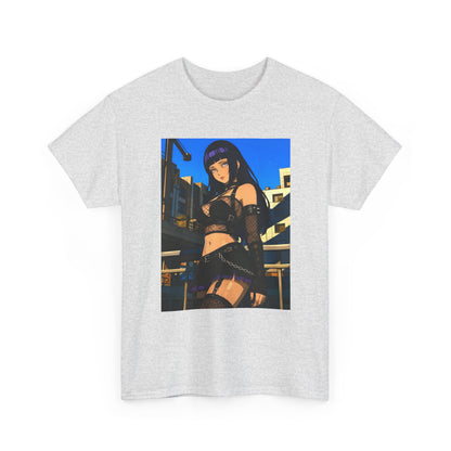 Gothic Anime Girl Staring Cityscape Tee