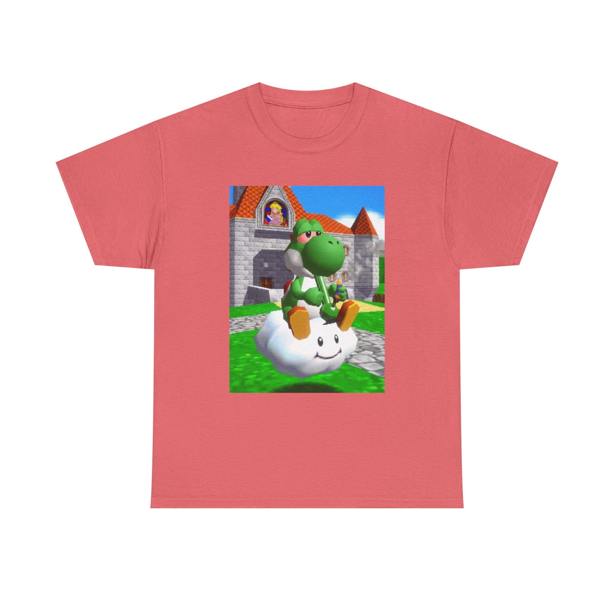 Yoshi Chilling On Cloud At Princess Peach's Castle