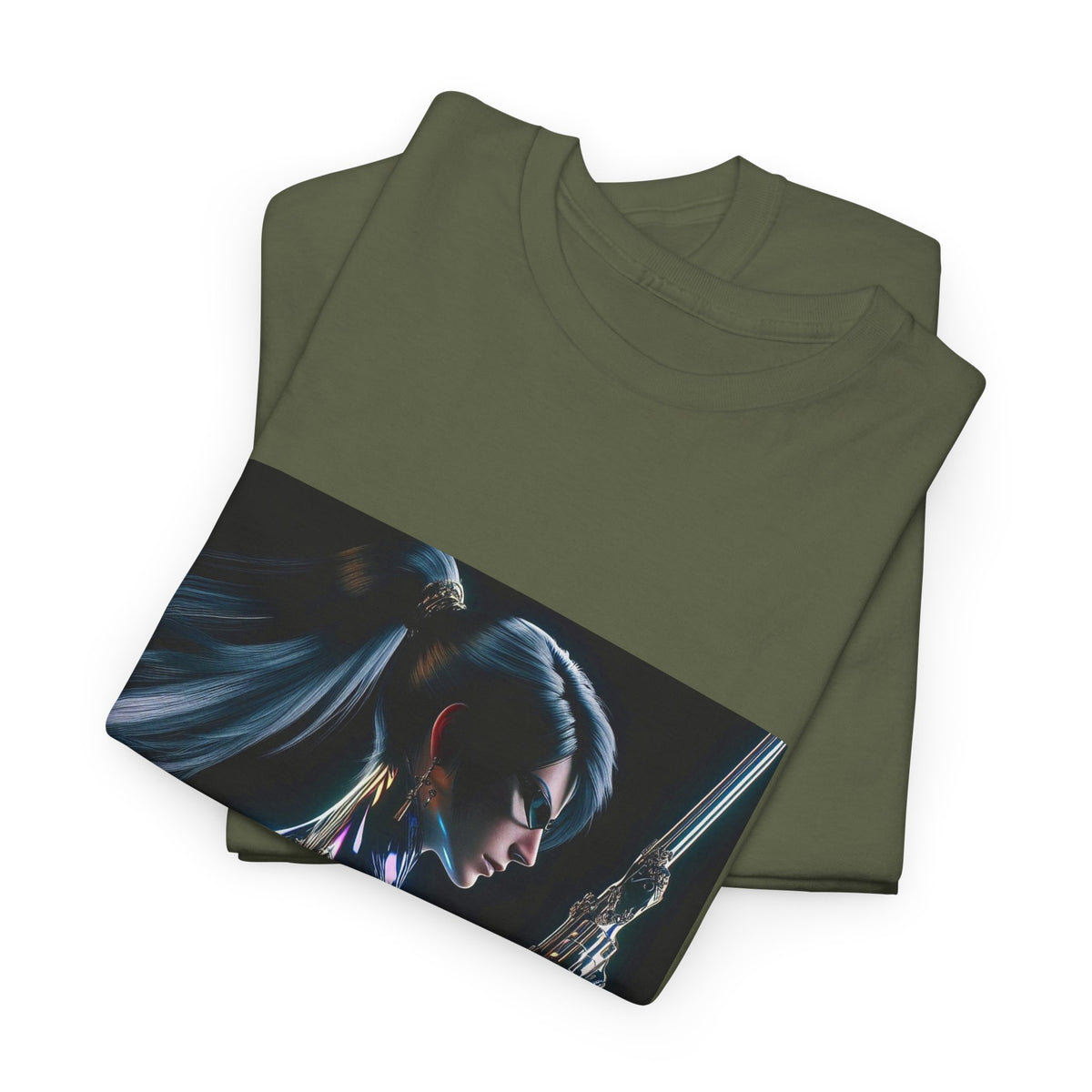 Chrome Huntress With Illuminated Weapon Tee