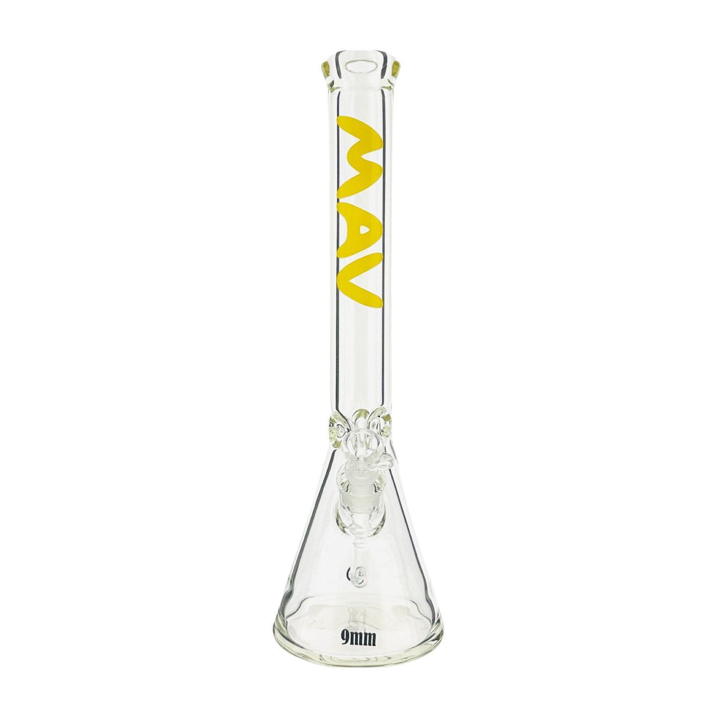 MAV Glass 18" Beaker Bong | 9mm Thick w/ Ice Pinch & Downstem