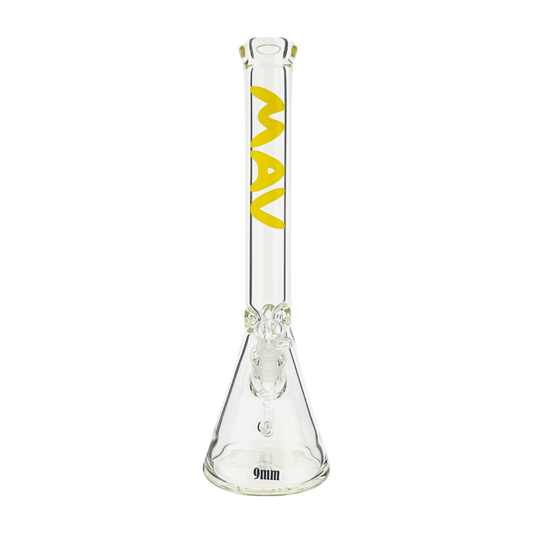 MAV Glass 18" Beaker Bong | 9mm Thick w/ Ice Pinch & Downstem