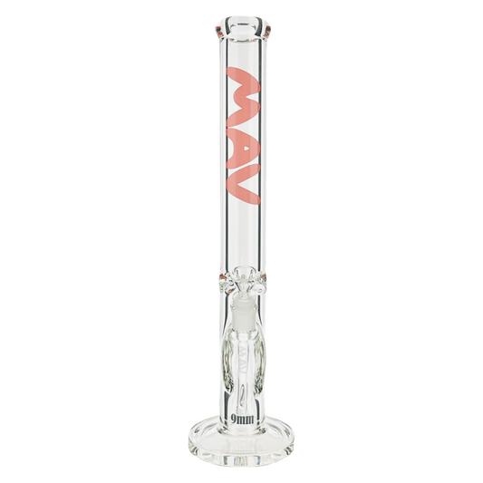 MAV Glass 18" Straight Tube Bong | 9mm Thick Glass with Ice Pinch