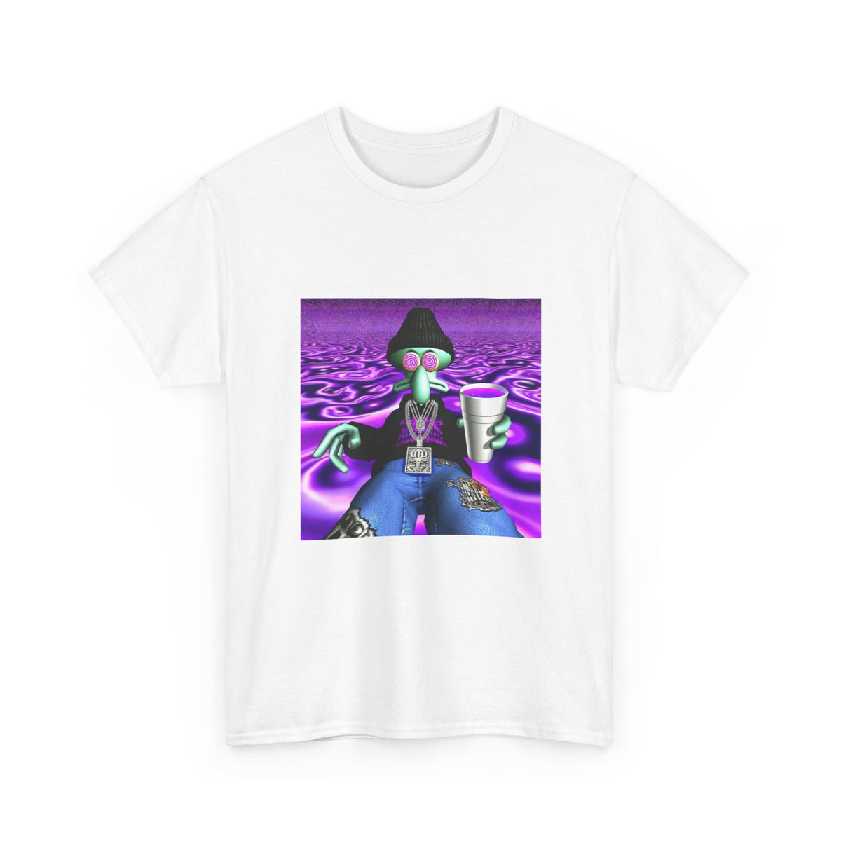 Squidward Sipping Lean In A Purple Haze