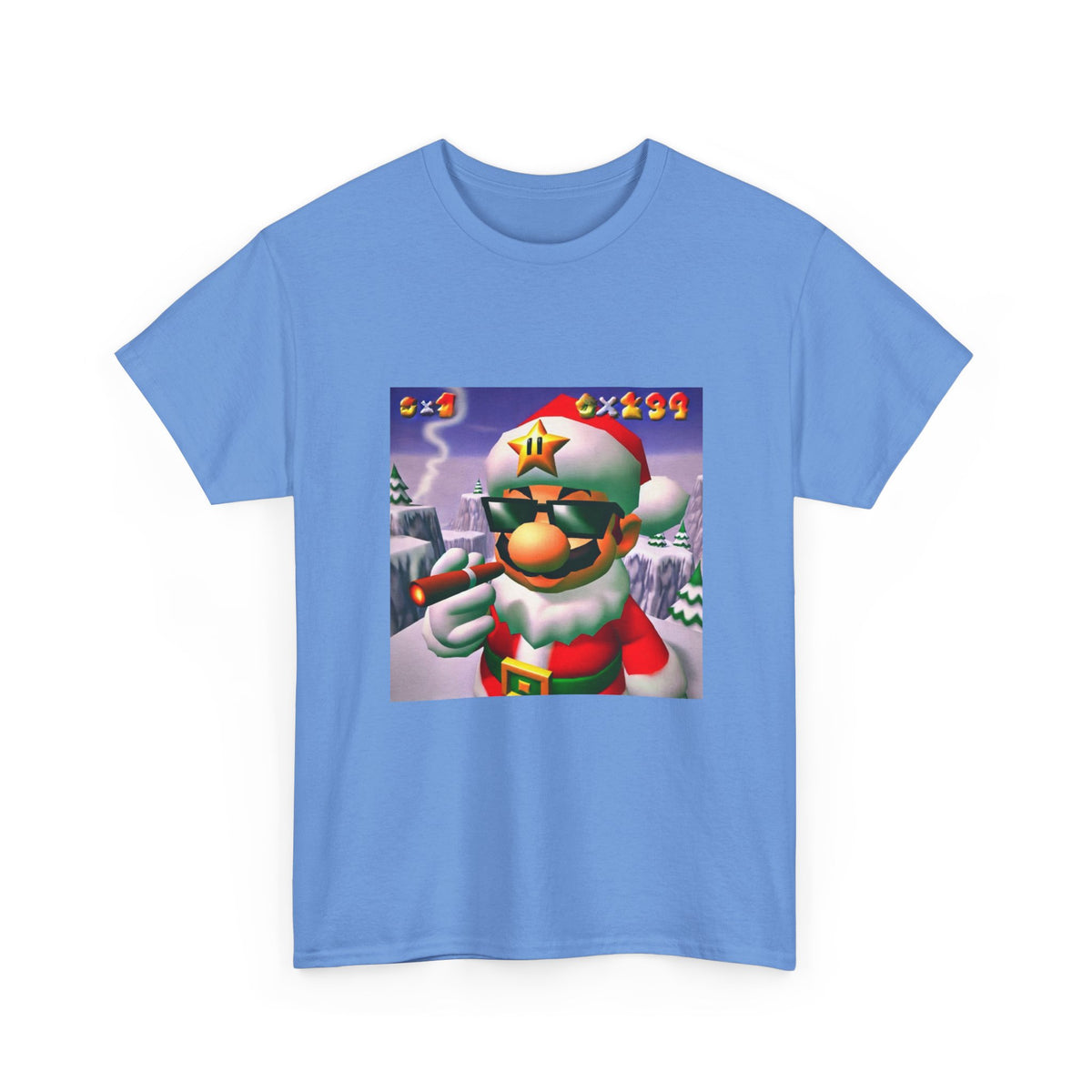 Cool Mario Santa Smoking Cigar Tee
