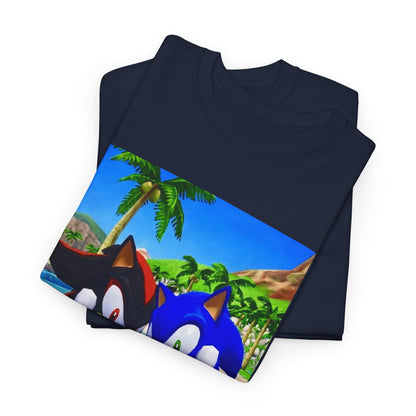 Sonic And Shadow Flipping The Bird Tee