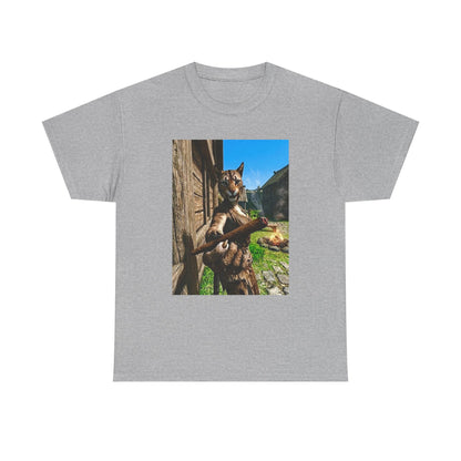 Feline Warrior Igniting Blunt Campfire Tee