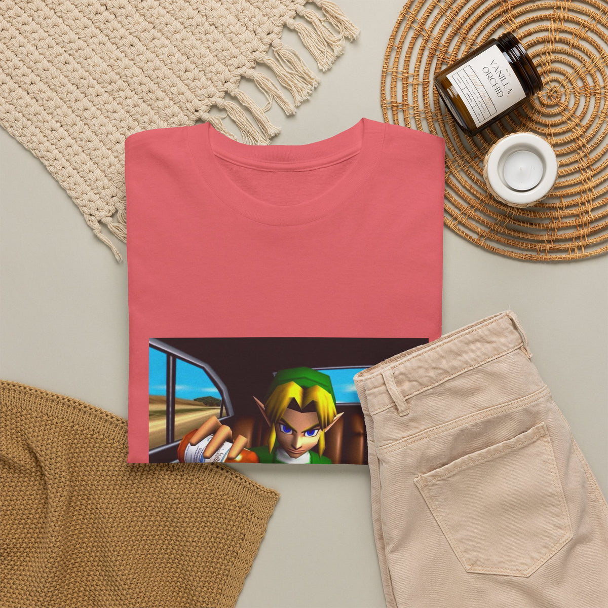 N64 Link Pouring Purple Lean Tee