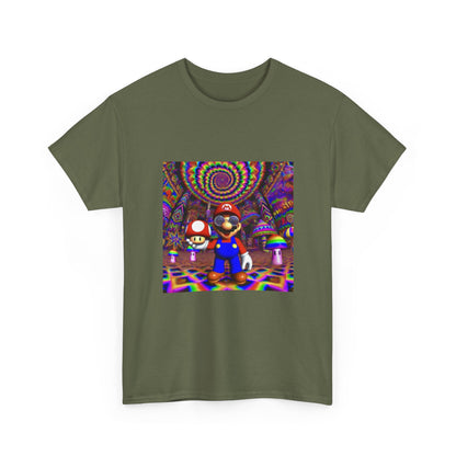 Tripping Mario Holding A Super Mushroom