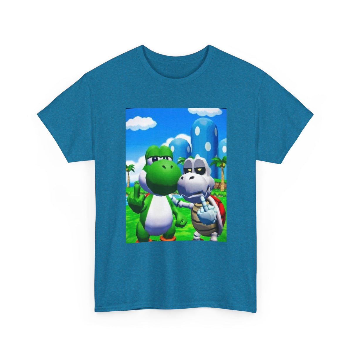 Yoshi And Dry Bones Flipping Off Tee (Design 7)