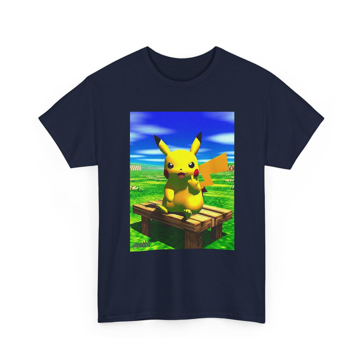 Pikachu Giving The Finger On A Bench