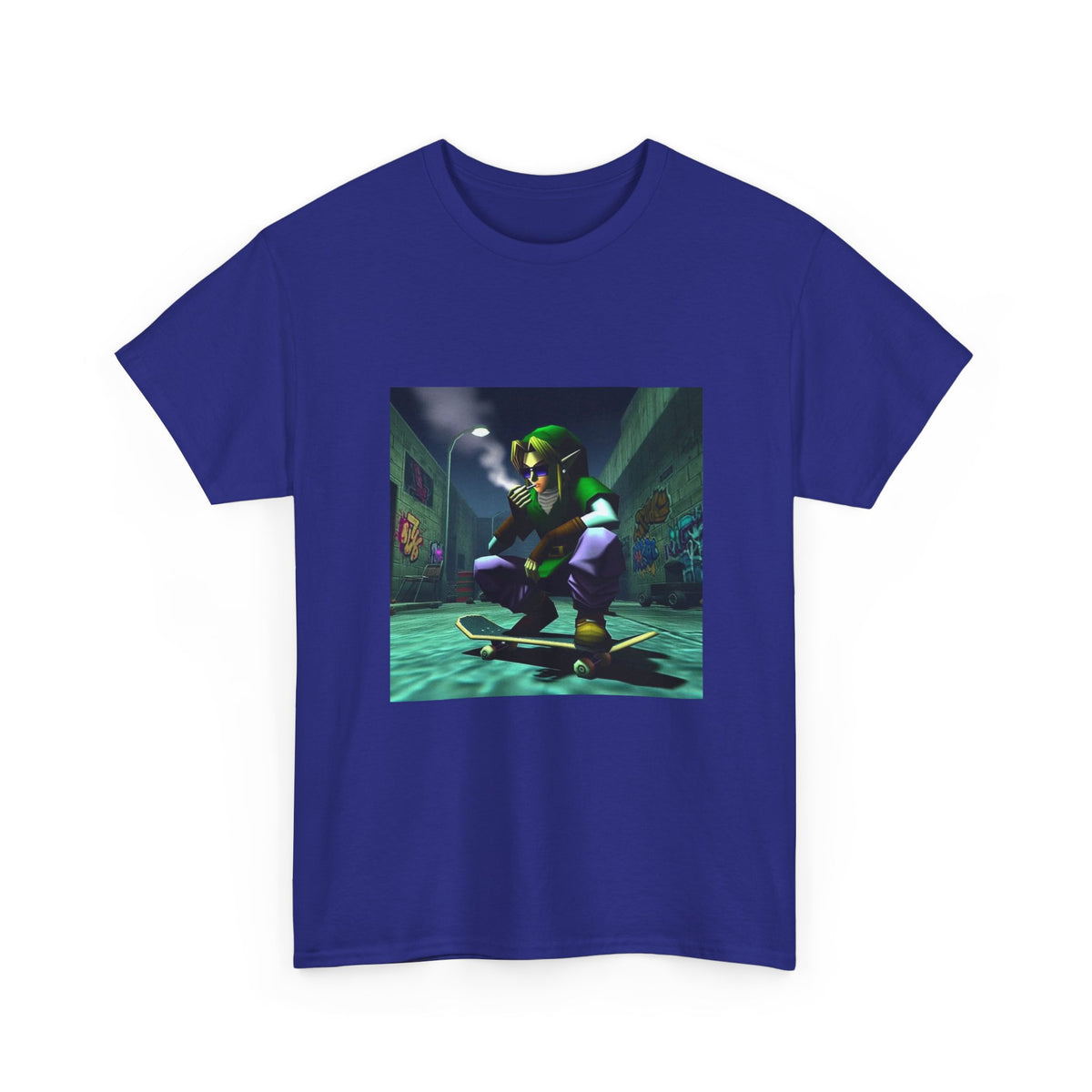 Skater Link Smoking In Dark Alley Tee