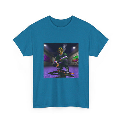 Stoner Link Skateboarding In Graffiti Alley Tee
