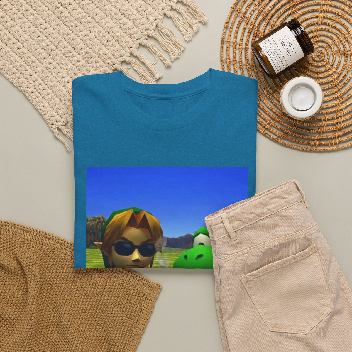 Link And Yoshi Smoking With Attitude Tee