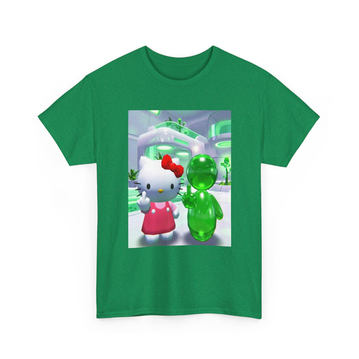 Hello Kitty and Alien Flipping The Bird