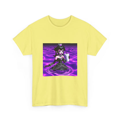 Goth Peach Wading In Purple Waves