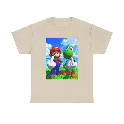 Mario And Yoshi Flip The Bird