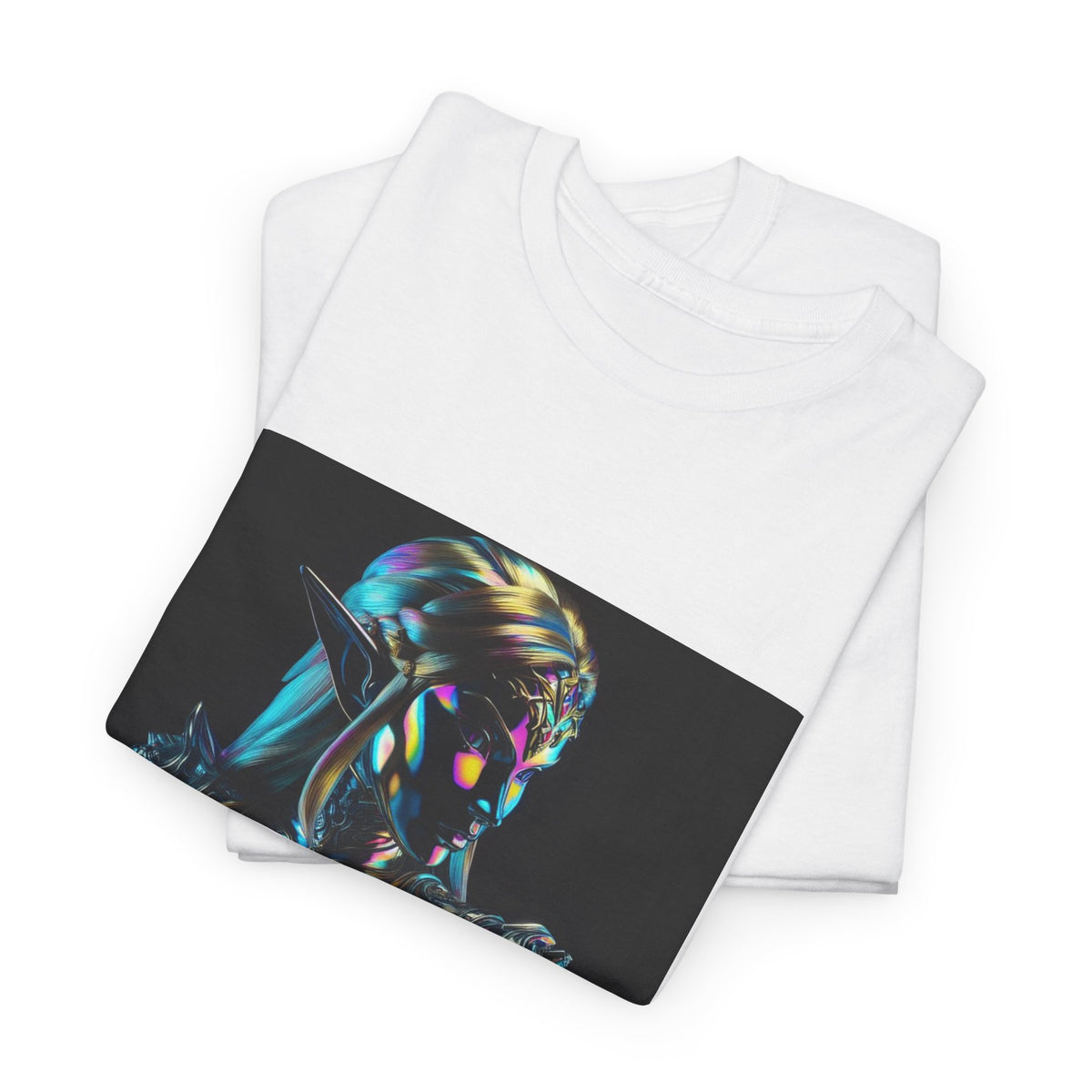 Holographic Elf Princess Chrome Armor Tee