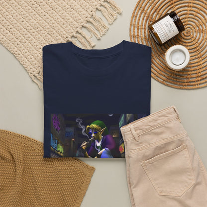 Skater Link Smoking In Gritty Alley Tee