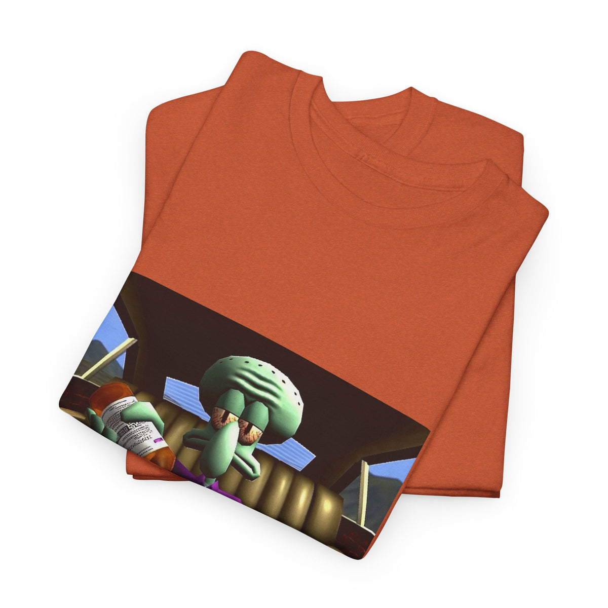 Squidward Pouring Lean In Car Tee