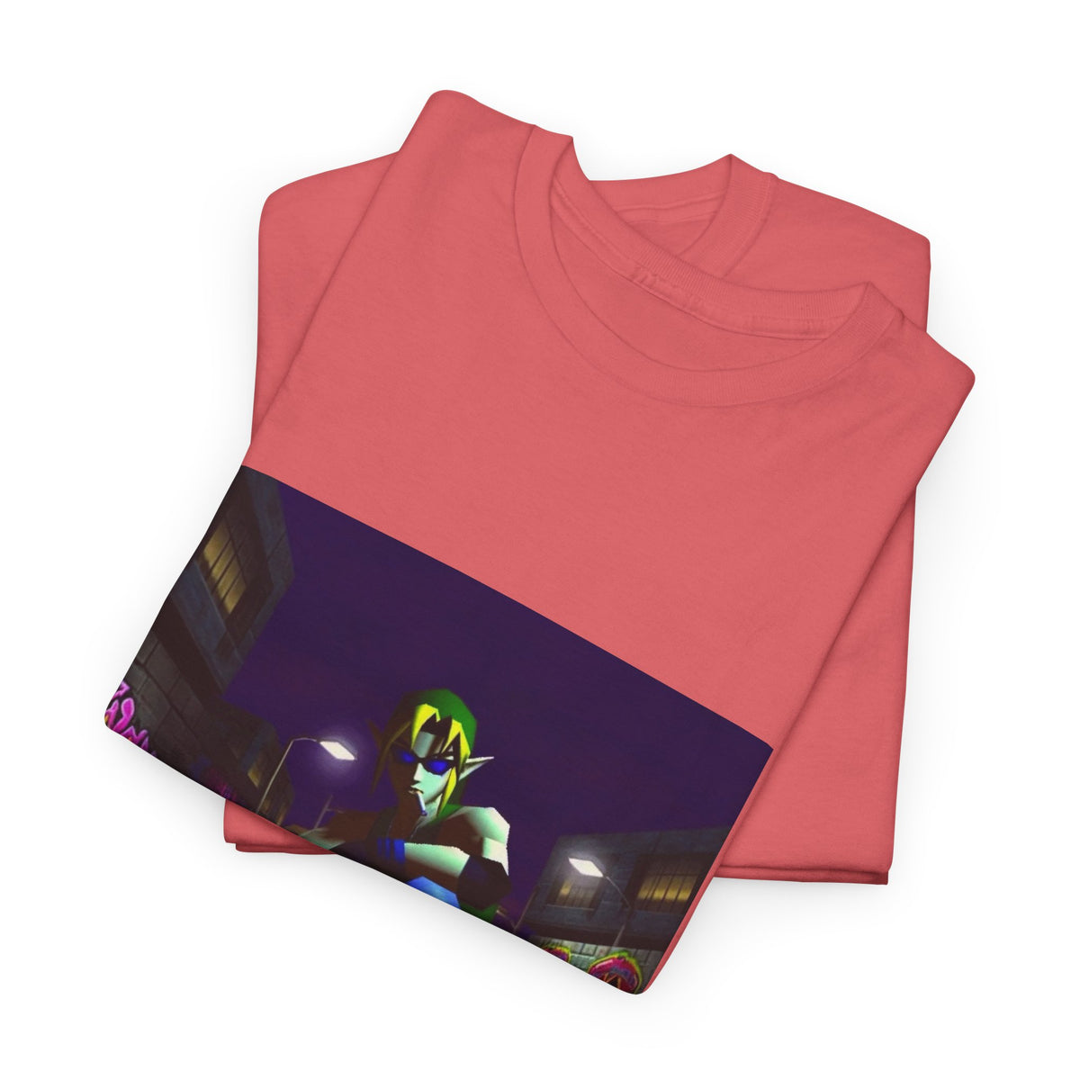 Skater Link Smoking In Neon Alley Tee