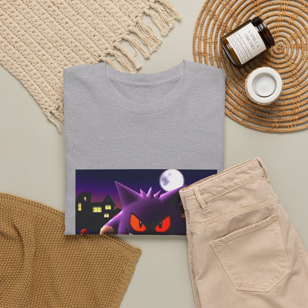 Gengar Lurking Under Moonlight Tee