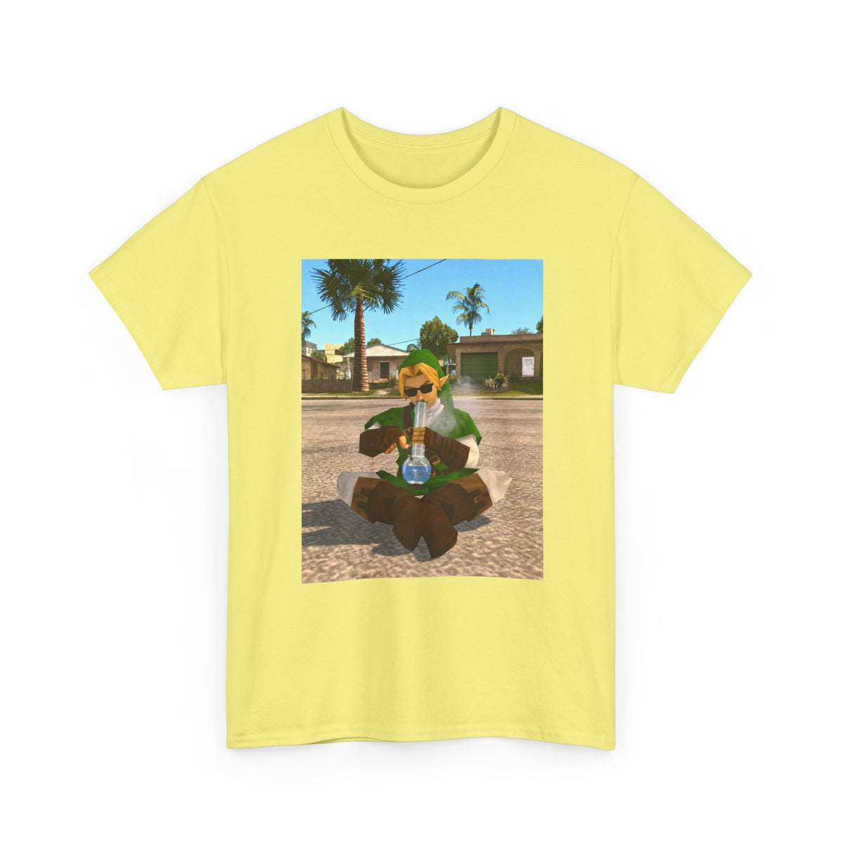 Stoner Link Taking A Bong Hit Tee
