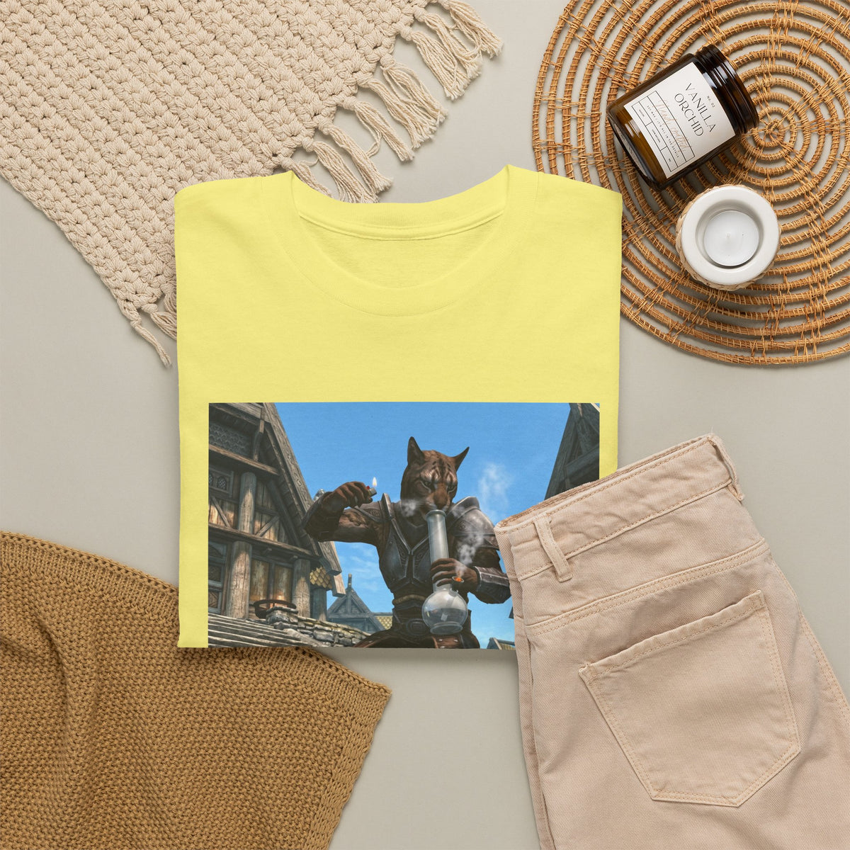 Neon Leaf Whisper Graphic Tee