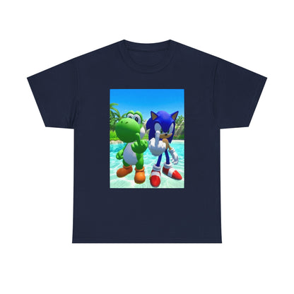 Yoshi And Sonic Flipping Off Tee