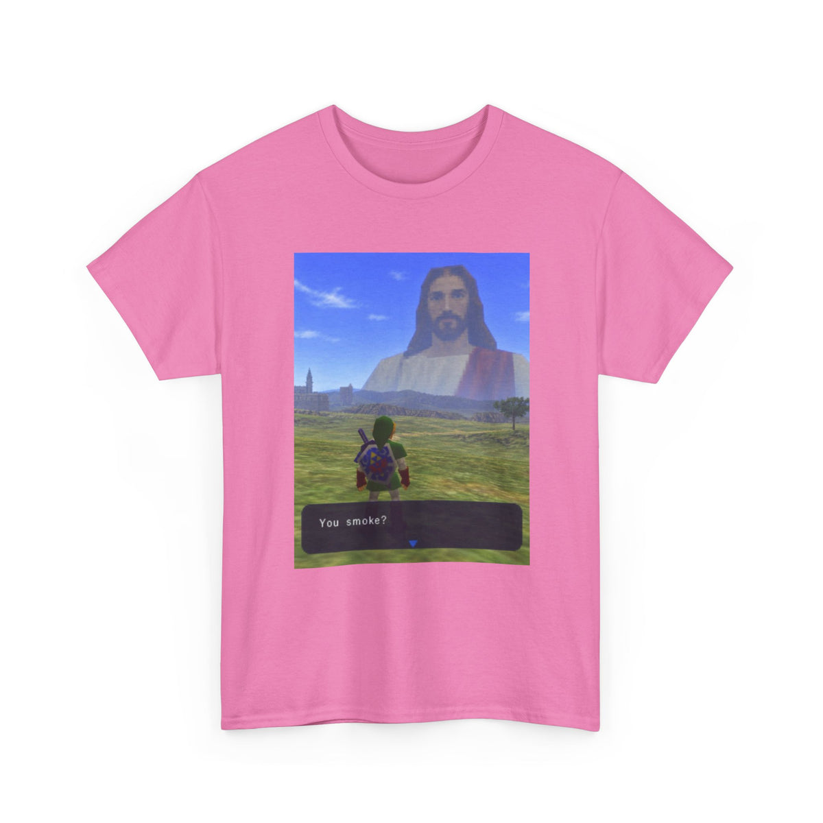 Link Meets Jesus, The Ultimate Question Tee