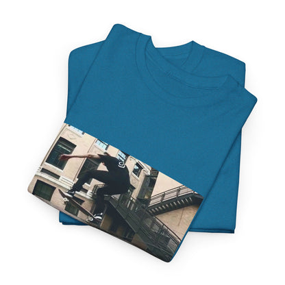 Skater Riding Through Cloud Passage Tee
