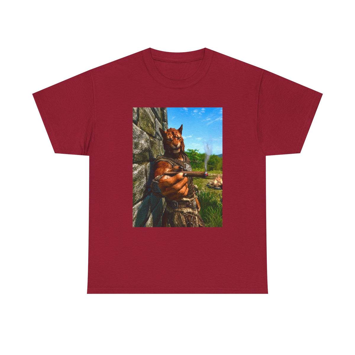 Khajiit Offering Smokin' Cigar Tee