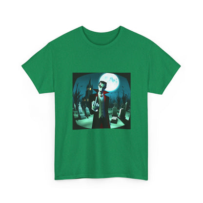 Vampire Giving The Finger In Cemetery Tee